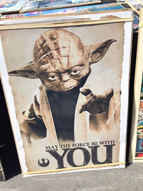 Yoda poster with "May the Force be with you."