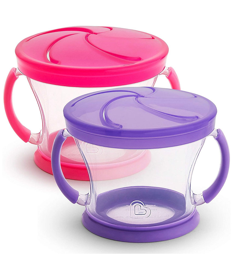 Munchkin Snack Catcher, 2 Pack, Pink/Purple