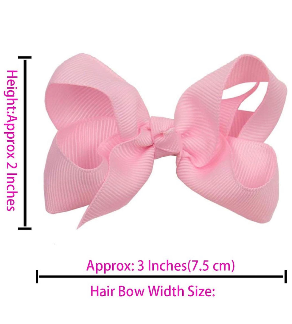 Thumbnail: 3" Hair Bows Alligator Clips For Babies Toddlers Teens Gifts In Pairs