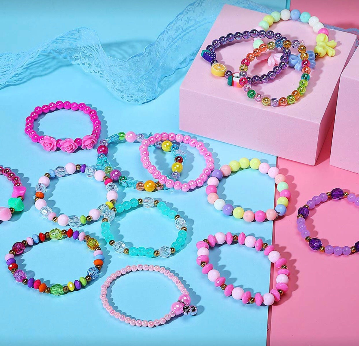 Beaded Bracelets for Girls (Pack of 3)