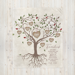 Family Tree Personalized Blanket McKinley s Shop