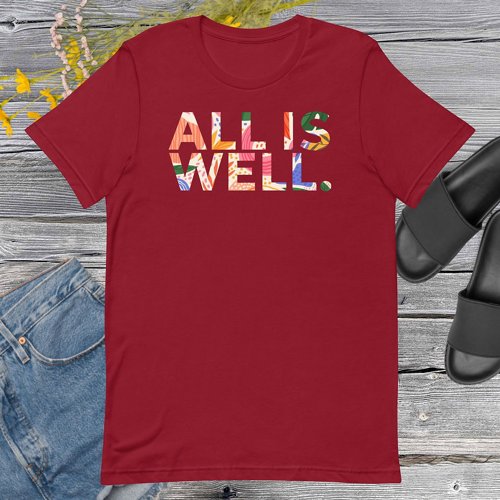 Thumbnail: All Is Well In Jesus Name Amen! Unisex Heavy Cotton Tee | Positive Vibes T-Shirt