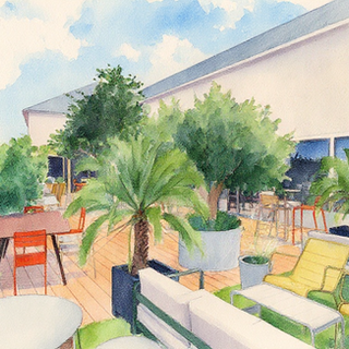 Rooftop - coworking - travailler dehors - bien être au travail
