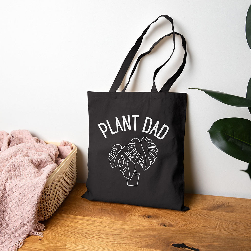 Thumbnail: Plant Dad Double-Sided Print Cotton Canvas Tote Bag