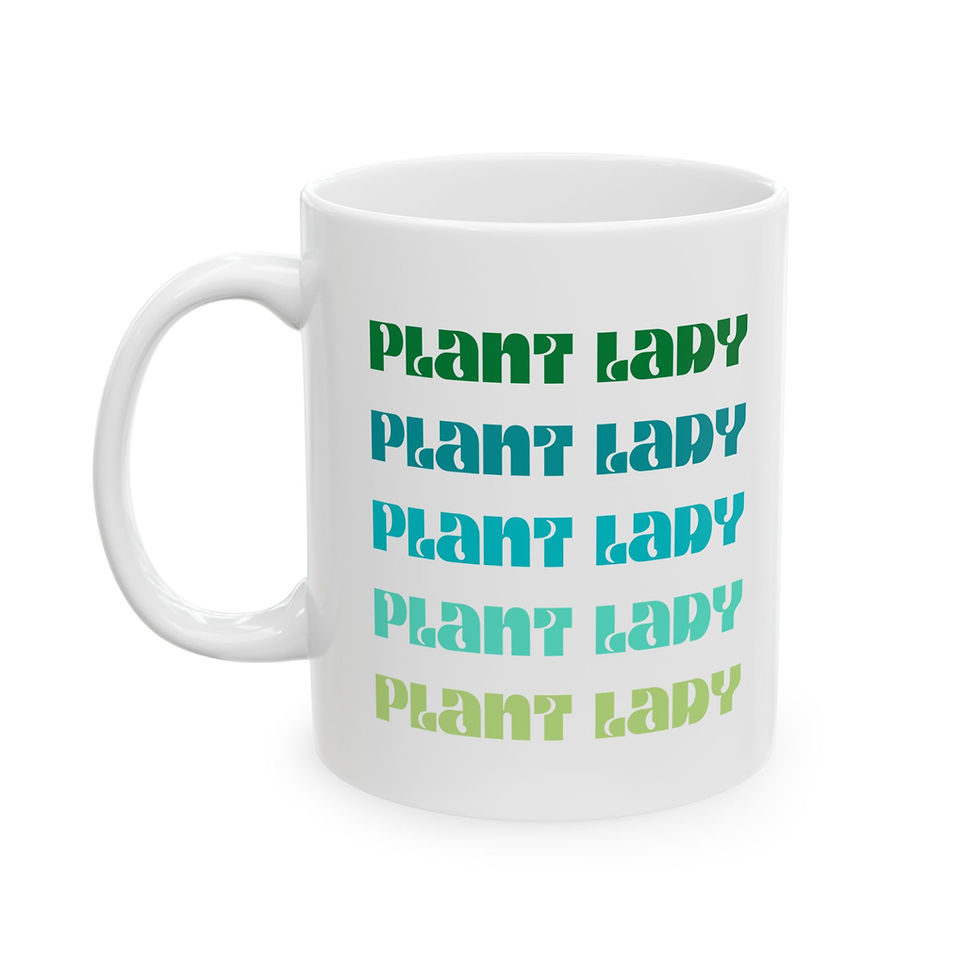 Thumbnail: Plant Lady Ceramic Mug, (11oz, 15oz)