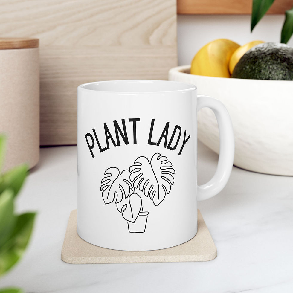 Thumbnail: Plant Lady Ceramic Mug, (11oz, 15oz)
