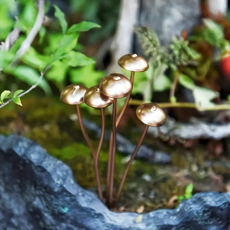Thumbnail: Metal Mushroom Planter Decor 1pc