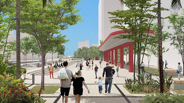 Foto com pessoas passeando pelas ruas de São Paulo 