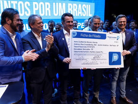 União Brasil e PP oficializam Guilherme Derrite ao Senado e confirmam apoio à reeleição de Tarcísio em São Paulo