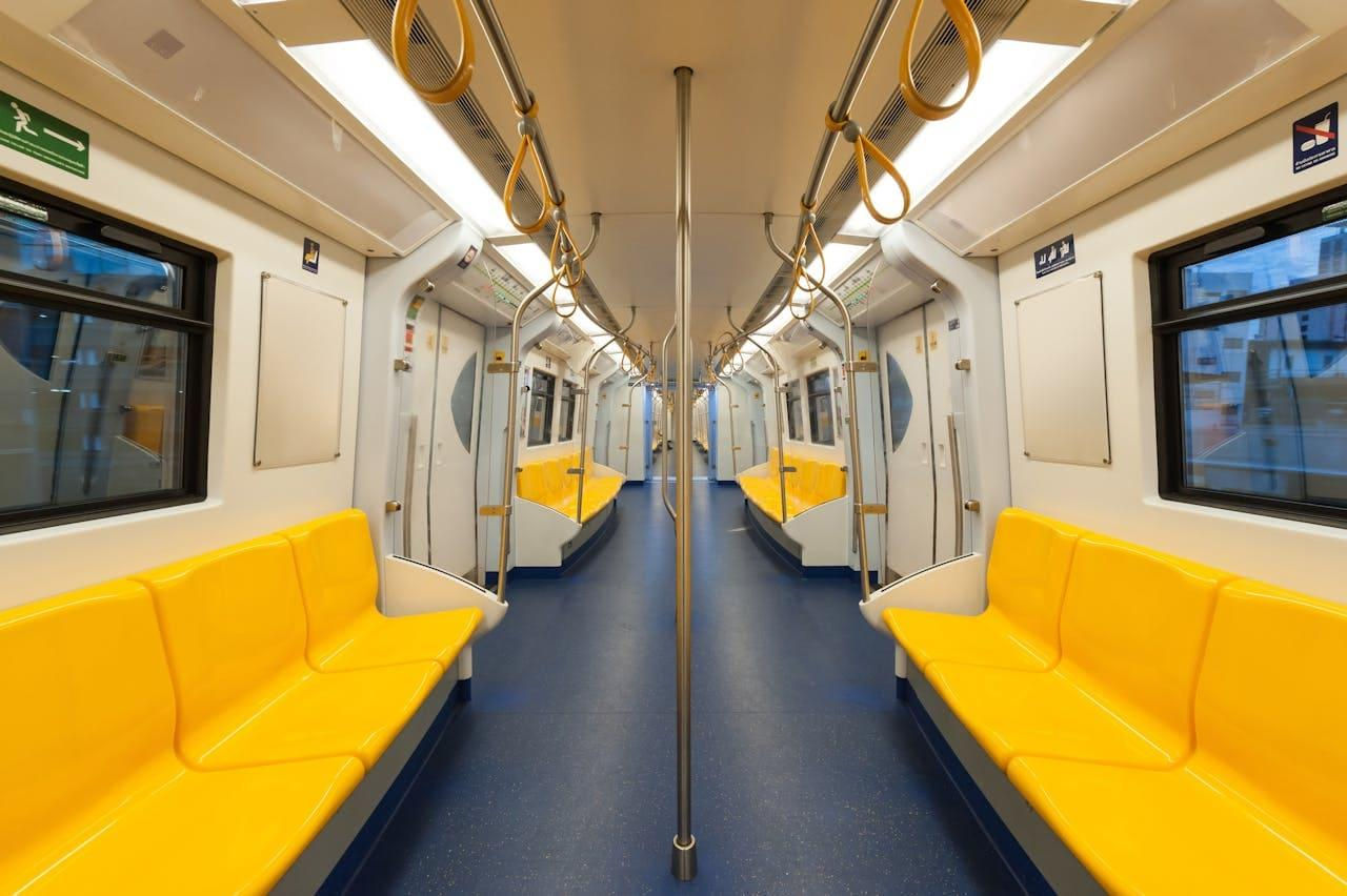 Foto de dentro do metro 