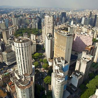Foto aérea de prédios da cidade de São Paulo