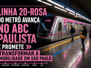 Linha 20-Rosa do Metrô avança no ABC Paulista e promete transformar a mobilidade em São Paulo
