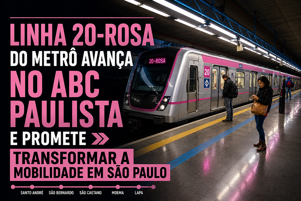 Linha 20-Rosa do Metrô avança no ABC Paulista e promete transformar a mobilidade em São Paulo