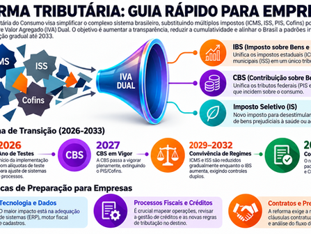 Reforma Tributária cria uma nova estrutura de tributação sobre o consumo e exige adaptação das empresas aos novos sistemas.