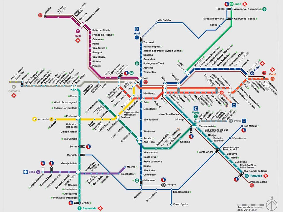 Mapa do metro de são paulo
