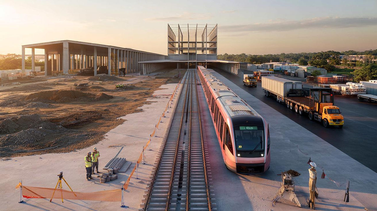 Foto do metro linha rosa 