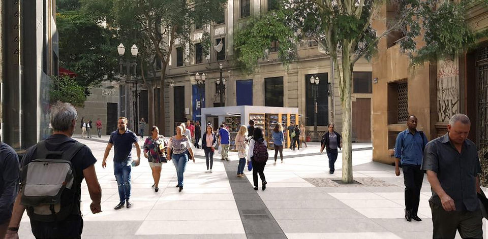 Foto de pessoas andando nas ruas de são paulo 