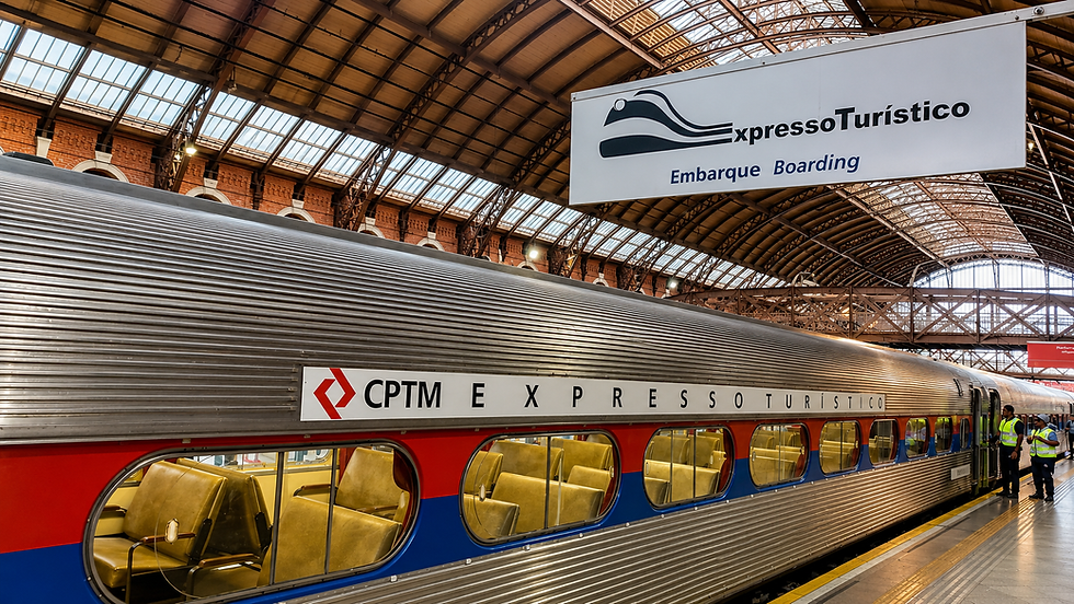 O Expresso Turístico da CPTM oferece passeios ferroviários aos finais de semana, ligando a Estação da Luz a destinos históricos e turísticos do estado de São Paulo.