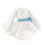 Organic Floppy Oscar The Bunny Soft Toy - White/Blue, Maud N Lil Organic
