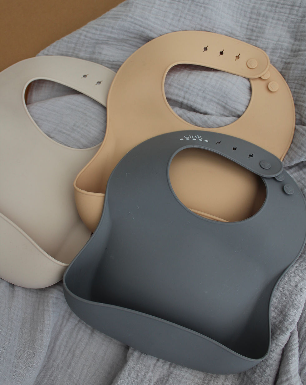 Thumbnail: Soft Silicone Bib Rye, Cink