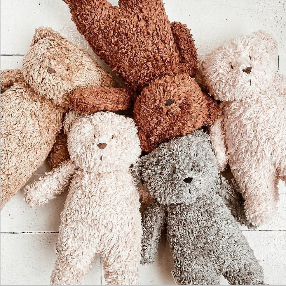 Thumbnail: Organic Humming Bear with Lamp - Rose, Moonie