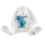 Organic Floppy Oscar The Bunny Soft Toy - White/Blue, Maud N Lil Organic