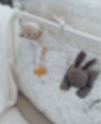 Organic Cotton Crib/Cot Bed Pockets Midnight Dust, Born Copenhagen