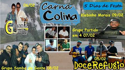 Hoje no CarnaColina - Grupo SAMBA DA GENTE a partir das 22:00 - Não temos porque ir pra casa após o 