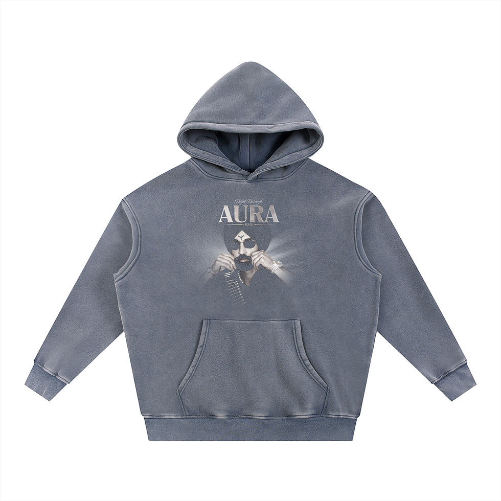 Thumbnail: [DILJIT DOSANJH AURA] | Snow Wash Fleece Oversize Hoodie