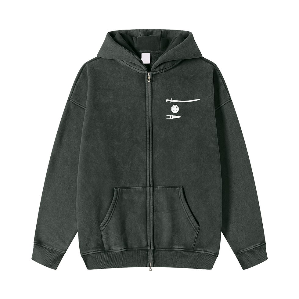 Thumbnail: [PURATAN NISHAN SAHIB] | Zip-Through Boxy Hoodie