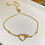 Miniatura: 1pc Heart Shaped Cubic Zirconia Decor Adjustable Bracelet