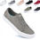 Miniatura: JENN ARDOR Women's Stylish Slip On Sneakers No Laces Elastic Low Top Canvas Sne