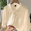 Miniatura: EZwear Khaki Woven Women's Front Button Crop Shirt