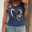 Miniatura:  LUNE Valentine Heart Pattern V-Neck Summer Casual Tank Top