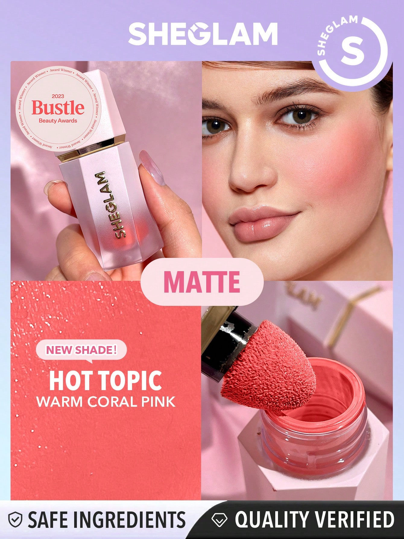 SHEGLAM Color Bloom Liquid Blush-Hot Topic Liquid Blush Liquid Waterproof Long 