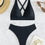 Miniatura: Swim SXY Summer Beach Plain Ring Linked Bikini Set