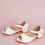 Thumbnail: 1pair Children's Comfortable White PU Material High-Heel Chunky Sandals With Cu