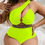 Miniatura:  Swim Curve Summer Beach Plus Ring Linked Cut Out One Shoulder One Piece Swimsu