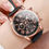 Thumbnail: 5pcs/Set Women's Fashion Casual Quartz Wrist Watch With Leather Belt And Triple