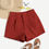 Miniatura: Essnce Solid Color Fold & Pleated Woven Shorts