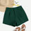 Miniatura: Essnce Solid Color Fold & Pleated Woven Shorts