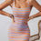 Miniatura: VCAY Women's Slim-Fit Colorful Striped Tank Dress, Summer