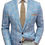 Miniatura: Men's Purple Plaid Business Casual Suit Jacket, Fashion Street Style, Versatile