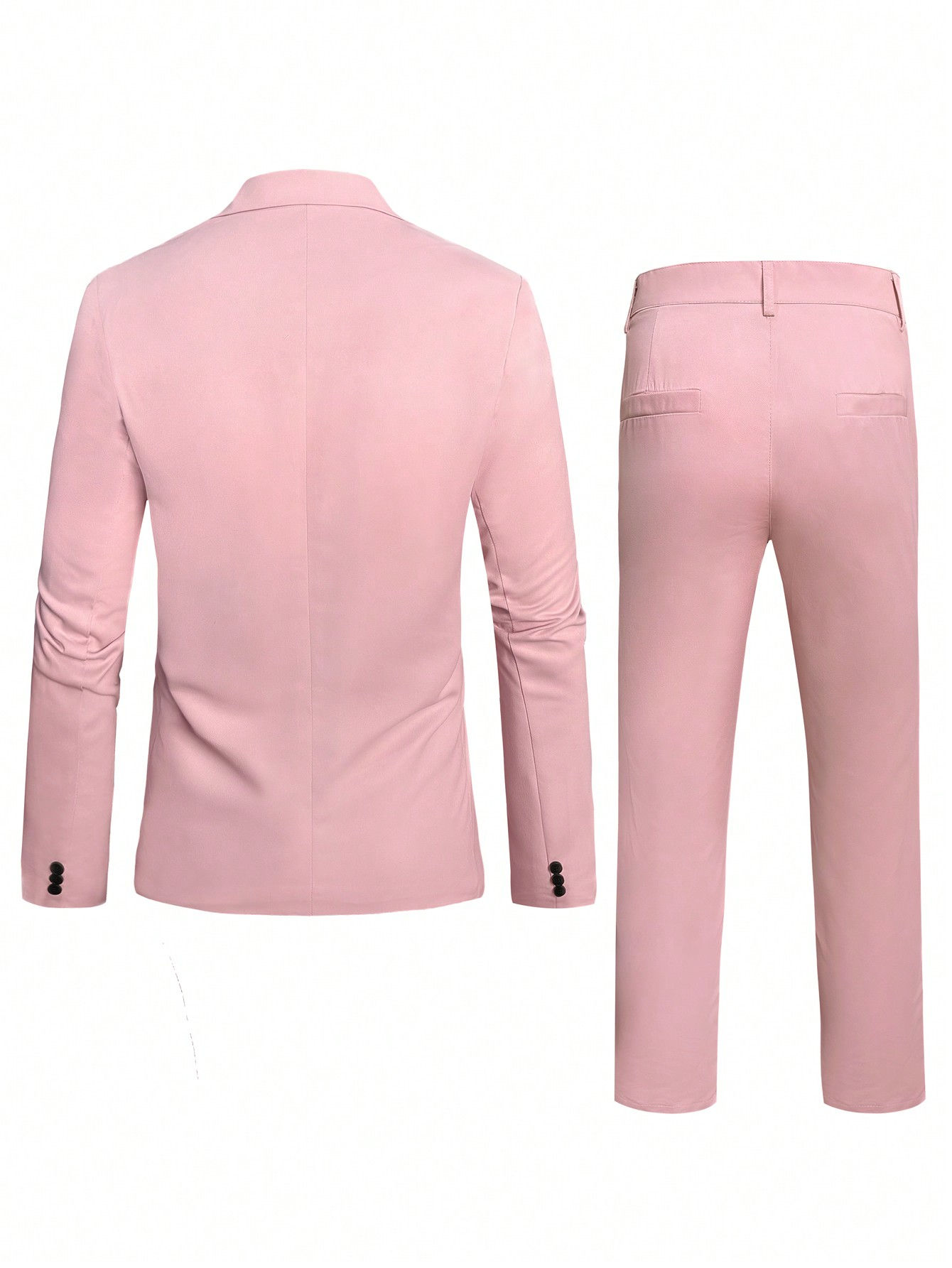 Manfinity Mode Men Business Formal Solid Color Suit Set