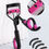 Thumbnail: Portable Eyelash Curler With Silicone Pad, 1pc Black Stainless Steel Eyelash Cu
