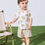Thumbnail: Baby Boy And Baby Girl Beach Vacation Cute Knitted Fun Pattern Short-Slee