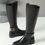 Thumbnail: Fashionable Knee-high Boots For Women, Black, Metal Buckle Decoration, Side Zip