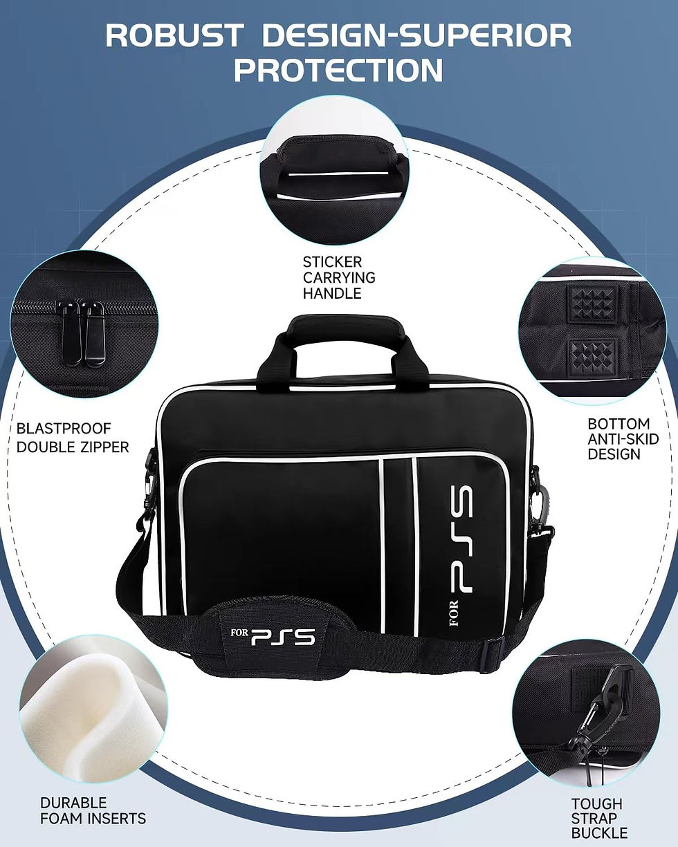 Thumbnail: CONGDAREN Carrying Case for PS5 Travel Case for PS5 Protective Case Bag Suitabl