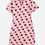 Thumbnail: Tween Girl Heart Print Contrast Collar Dress