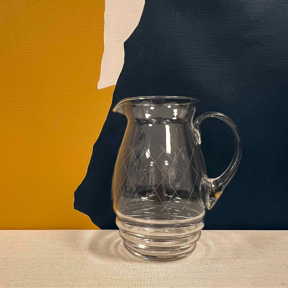 Miniature : Service en cristal de Bayel avec carafe et verres vintage